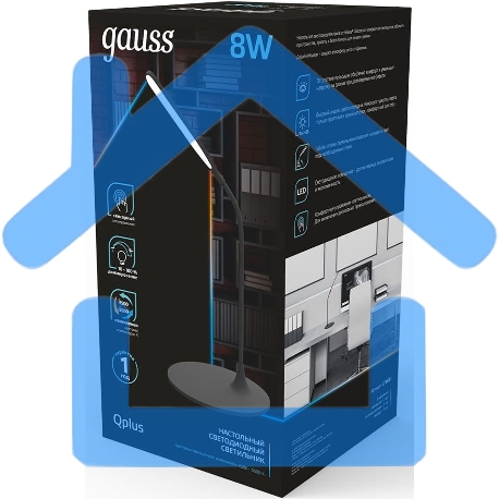 Светильник Gauss GT5022 настольный на подставке черный 8Вт-3