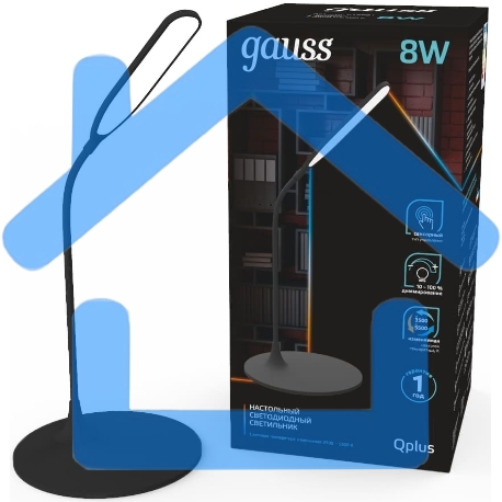 Светильник Gauss GT5022 настольный на подставке черный 8Вт-1