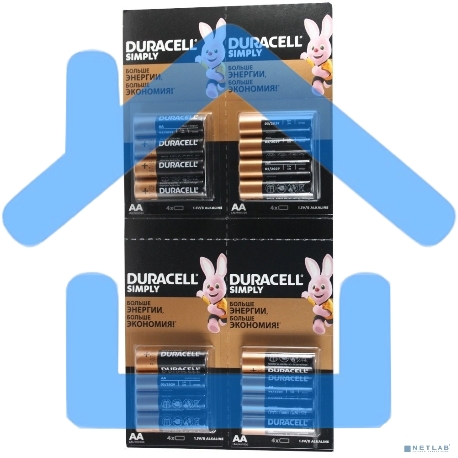 Батарейка DURACELL LR6-4BL BASIC 4*4 AA (16 шт. в упаковке)-1