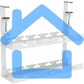 Кабель-канал Cactus CS-CM-400-2WT для столов 40x13.4x34.2см белый