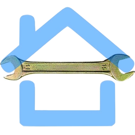 Ключ рожковый, 8 х 9 мм, желтый цинк Сибртех-1