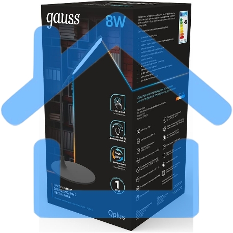 Светильник Gauss GT5022 настольный на подставке черный 8Вт