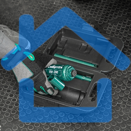 Домкрат гидравлический бутылочный Сибртех 2 т, 150-280 мм, в пласт. кейсе-9