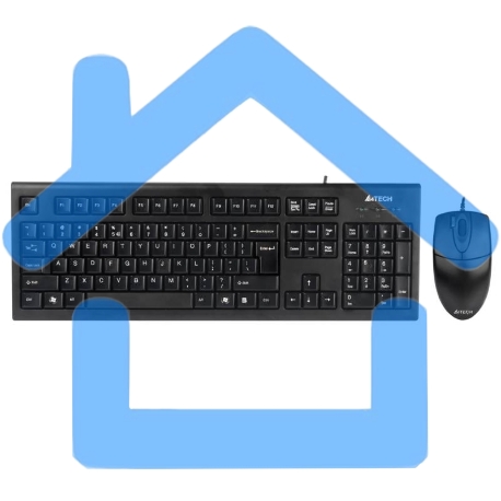 Комплект клавиатура + мышь A4 Bloody KR-8520D / USB/ Wired / черный