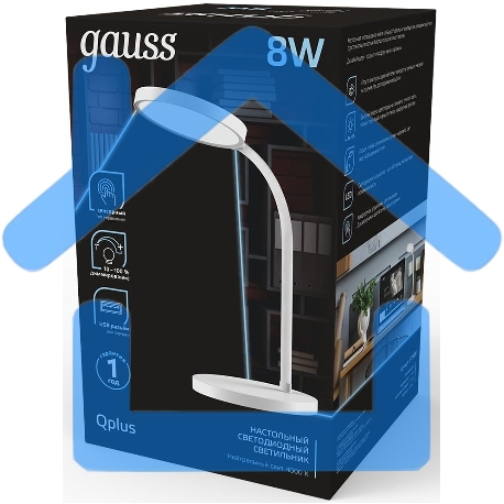 Светильник Gauss GT5031 настольный на подставке белый 8Вт-3