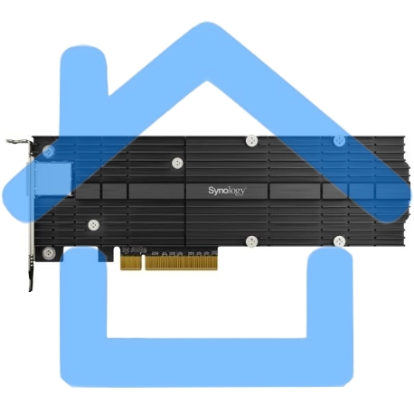Сетевая карта Synology M.2 SSD-NVME adapter M.2 2110/2080,2 slots m.2 key, 10 Gigabit port RJ-45, PCIe 3.0 x8 adapter (FH bracket)'-1