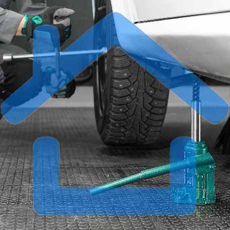 Домкрат гидравлический бутылочный Сибртех 2 т, 150-280 мм, в пласт. кейсе-15