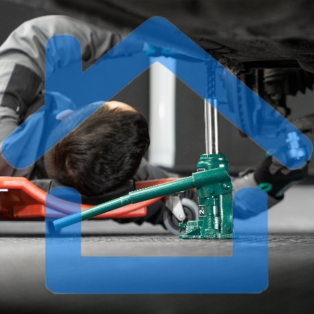 Домкрат гидравлический бутылочный Сибртех 2 т, 150-280 мм, в пласт. кейсе