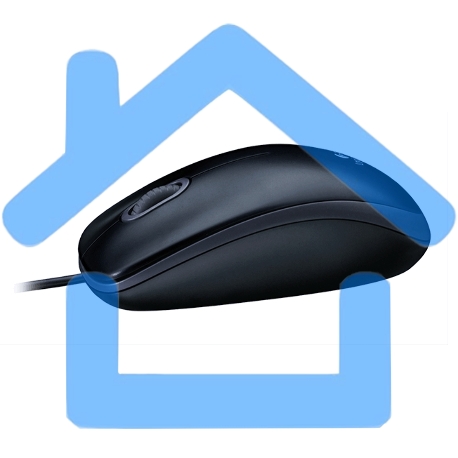 Мышь проводная Logitech M100/100R DARK/GREY (темно-серая/черная), 1000 dpi, USB, кнопки - 3-2