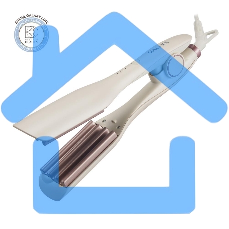 Стайлер Galaxy Line GL 4662, бежевый, 120 Вт, нагревательный элемент с защитой от перегрева, регулятор температуры (140-220°C), автоотключение через 1 час работы, керамическое покрытие рабочих поверхностей, длина шнура питания 180 см, подвесная петля-6