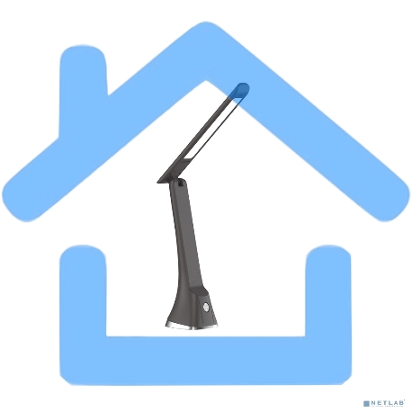 Светильник настольный UF-733 С02 LED 8Вт 3 ур. ярк. черный Ultraflash 14184-1