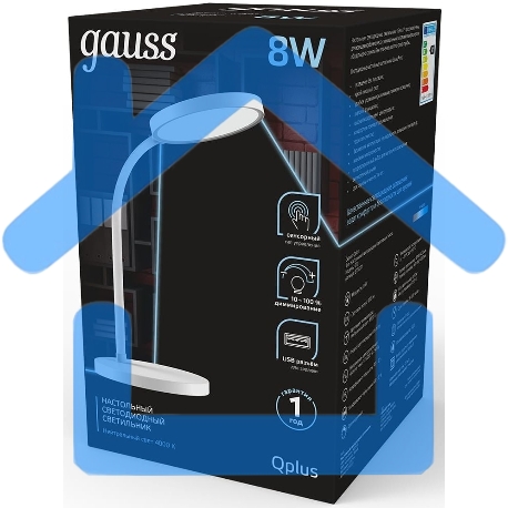 Светильник Gauss GT5031 настольный на подставке белый 8Вт