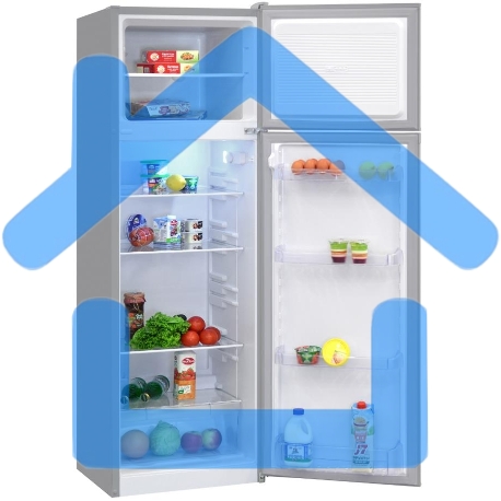 Холодильник Nordfrost NRT 144 132 серебристый двухкамерный 262/68 л морозилка сверху, капельная система