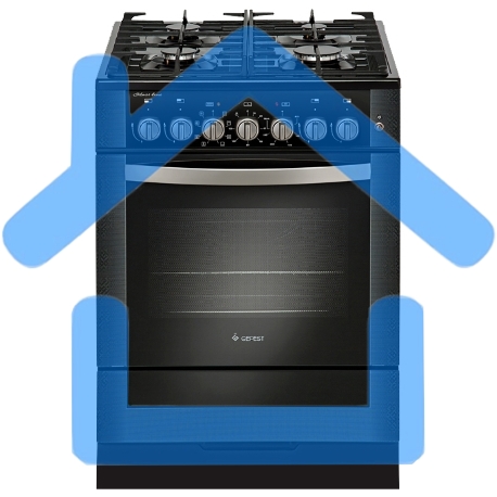 Плита комбинированная Gefest 6502-03 0029 черный, конфорок 4 газовых, духовка 55 л, 60 см x 85 см x 60 см-3