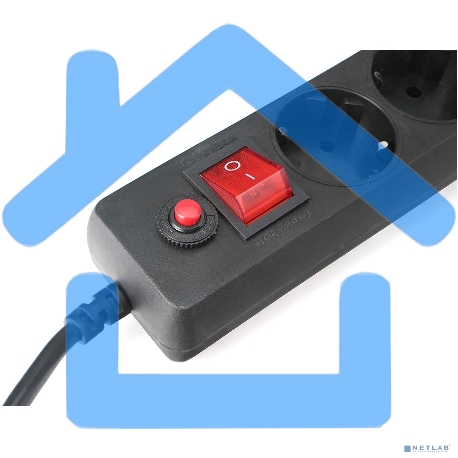 Сетевой фильтр Гарнизон EHLB-3 5р10А 5м черный-3