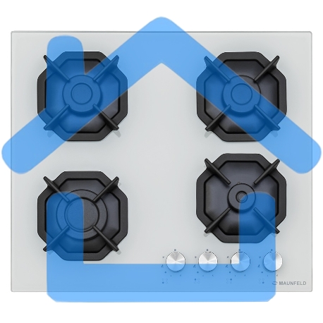 Газовая варочная поверхность Maunfeld EGHG.64.2CW/G белый-3