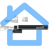 Горелка газовая SPARTA 914325 тип ''карандаш'' c пьезоподжигом + 4 насадки для пайки 200мм