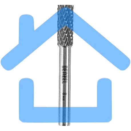 Борфреза по металлу твердосплавная, цилиндрическая, тип-А, 8 мм Denzel