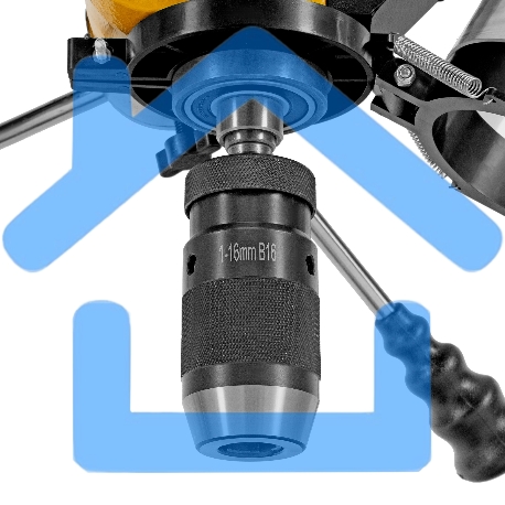 Станок сверлильный Denzel радиальный DDM-550R, 550 Вт, 16 мм, 12 ск., настольный-26