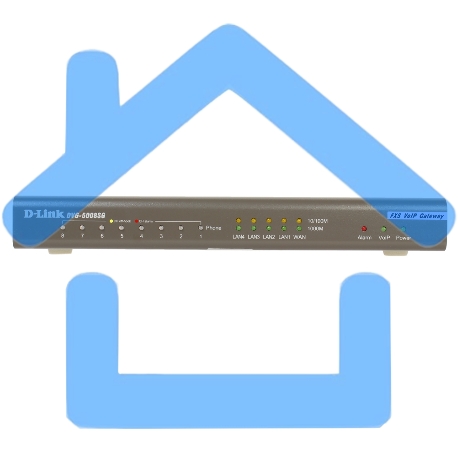 Интернет-телефония D-Link DVG-5008SG/A1A Голосовой шлюз с 8 FXS-портами, 1 WAN-портом 10/100/1000Base-T и 4 LAN-портами 10/1000Base-T-11