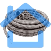 Труба гофрированная ПВХ d25мм с зондом сер. (20м) Рувинил 12501(20)