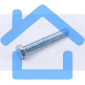 Болт М10х60 с шестигранной головкой цинк. DIN 933 (уп.20шт) класс прочности 5.8. пакет СТРОЙМЕТИЗ UTORM3012098