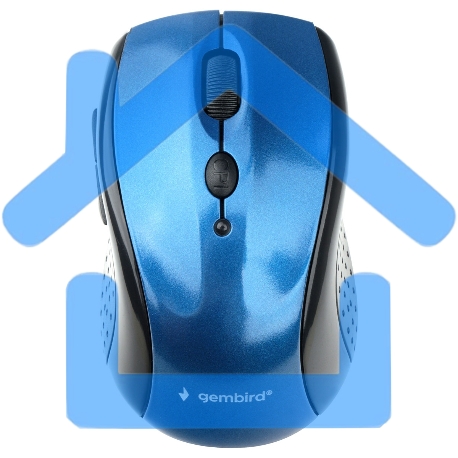 Мышь беспроводная Gembird MUSW-425 синий, 2400 dpi, радиоканал, USB, кнопки - 6-2