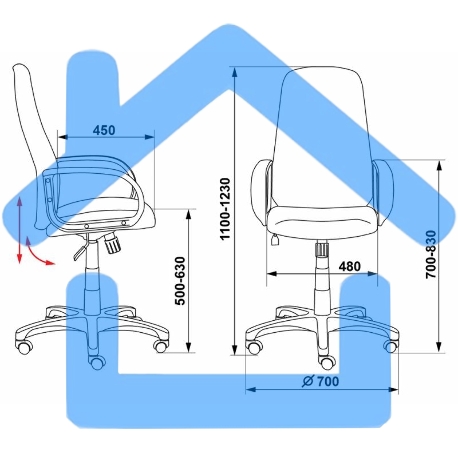 Кресло руководителя Бюрократ CH-808AXSN/TW-11 черный TW-11-4