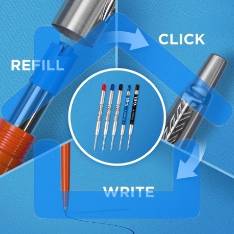 Ручка шариковая Parker Jotter Originals (CW2076056) Yellow CT M, синие чернила, блистер-2