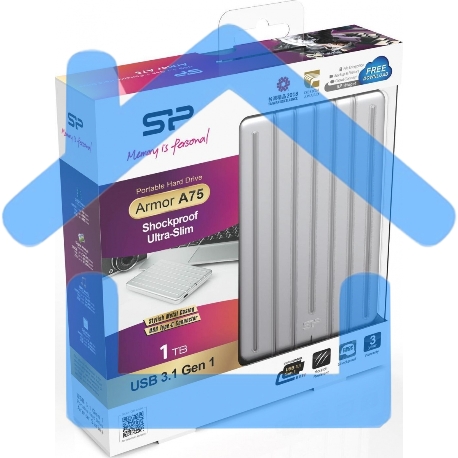 Внешний жесткий диск 1Tb Silicon PowerArmor A75, 2.5