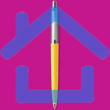 Ручка шариковая Parker Jotter Originals (CW2076056) Yellow CT M, синие чернила, блистер-4