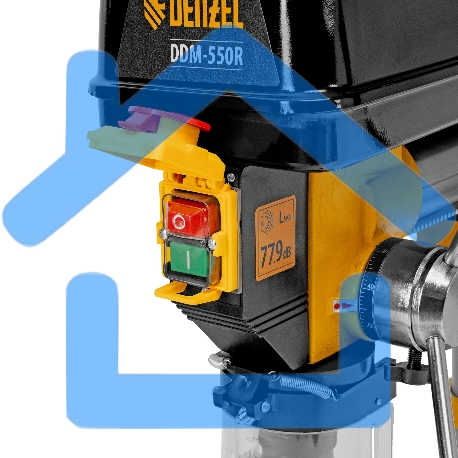 Станок сверлильный Denzel радиальный DDM-550R, 550 Вт, 16 мм, 12 ск., настольный-49