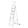 Лестница СИБРТЕХ, 3 х 6 ступеней, алюминиевая, трехсекционная, 97816