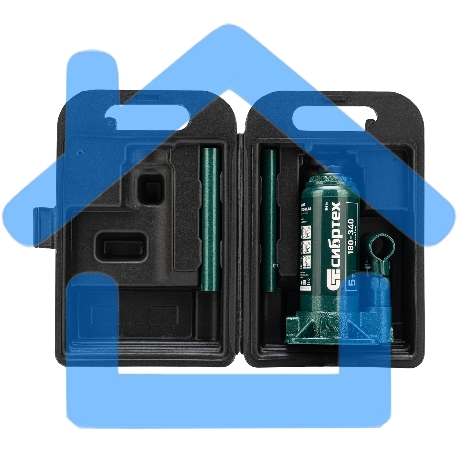 Домкрат гидравлический Сибртех бутылочный, 5т, 180-340мм, в пласт. кейсе-3