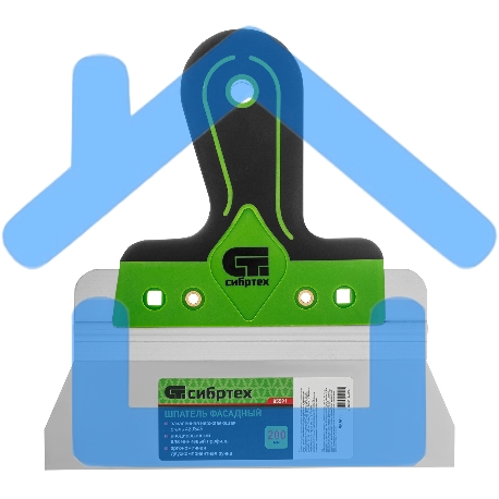 Шпатель фасадный, нержавеющая сталь Сибртех 420S45, 200 мм, 2-компонентная ручка