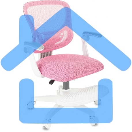 Кресло детское Бюрократ BUROKIDS 3 розовый Velvet 36, крестов. пластик-5