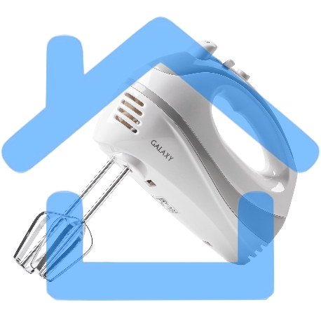 Миксер электрический Galaxy GL 2209, белый, ручной, 300 Вт, 5 скоростей + режим 