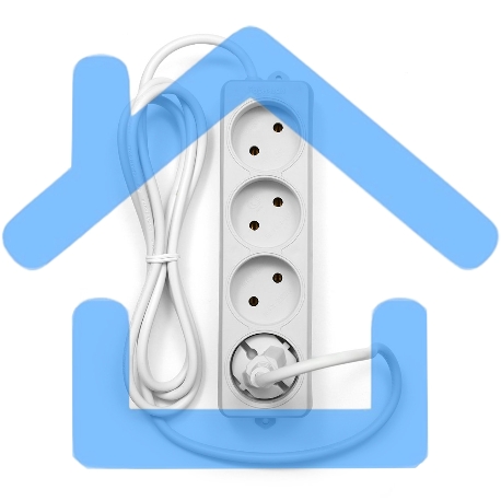 Удлинитель Гарнизон EL-NL4-W-2, 4 розетки допустимый ток 10А, длина 2 м.