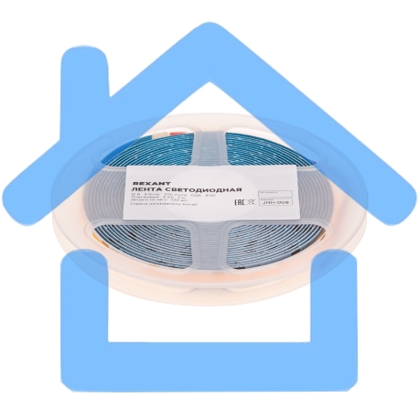 Лента светодиодная 12В, COB 8Вт/м, 320 LED/м, оранжевый, 8мм, 5м, IP20 Rexant-1