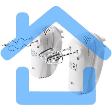 Миксер электрический Galaxy GL 2209, белый, ручной, 300 Вт, 5 скоростей + режим 