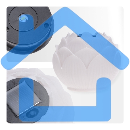 Светильник садовый Rexant Лотос, 3000К, 15см, встроенный аккумулятор, солнечная панель, коллекция Пекин-3