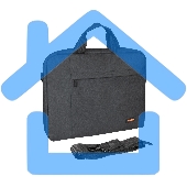 Сумка ExeGate Business ECC-215 Black, черная, полиэстер повышенной плотности 600D, 15.6