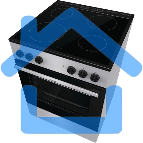 Плита электрическая Gorenje GEC6A11SG серый, конфорок 4 электрических, духовка 65 л, 60 см x 85 см x 60 см-5