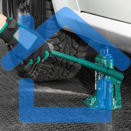 Домкрат гидравлический Сибртех бутылочный, 5т, 180-340мм, в пласт. кейсе-1