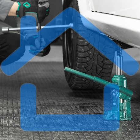 Домкрат гидравлический Сибртех бутылочный, 5т, 180-340мм, в пласт. кейсе-6