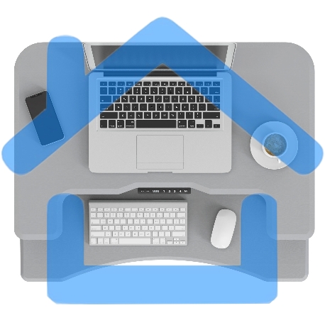 Стол для ноутбука Cactus VM-FDE103 столешница МДФ серый 91.5x56x123см (CS-FDE103WGY)-6