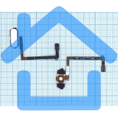 Кнопка HOME в сборе с механизмом и шлейфом для Samsung Galaxy S6 SM-G920F, белый