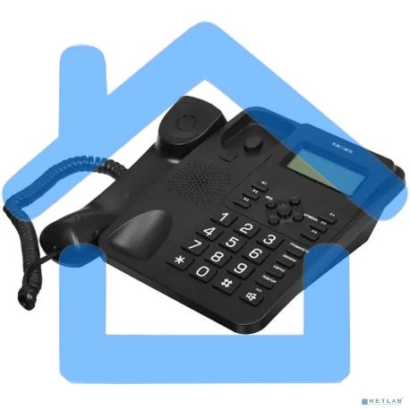 Телефон проводной teXet TX-265 черный-5