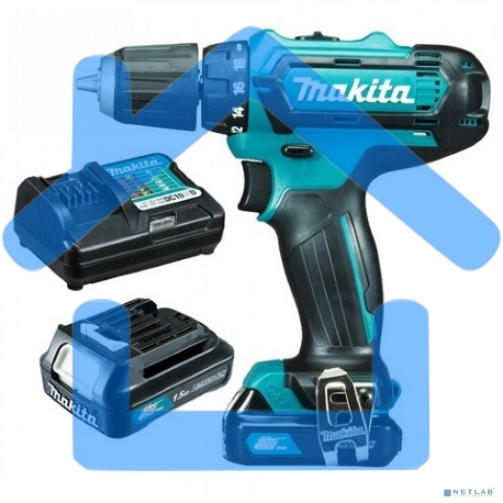 Дрель-шуруповерт Makita DF333DWAE Аккумуляторная, Кейс-6