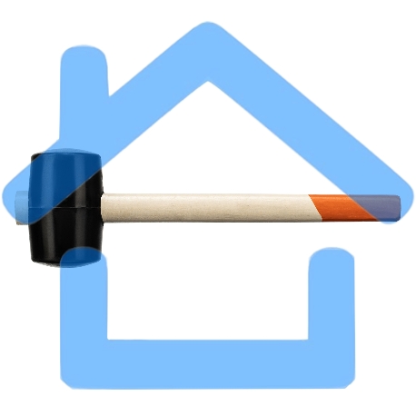 Киянка SPARTA 111505 резиновая 450г черная резина деревянная рукоятка-4